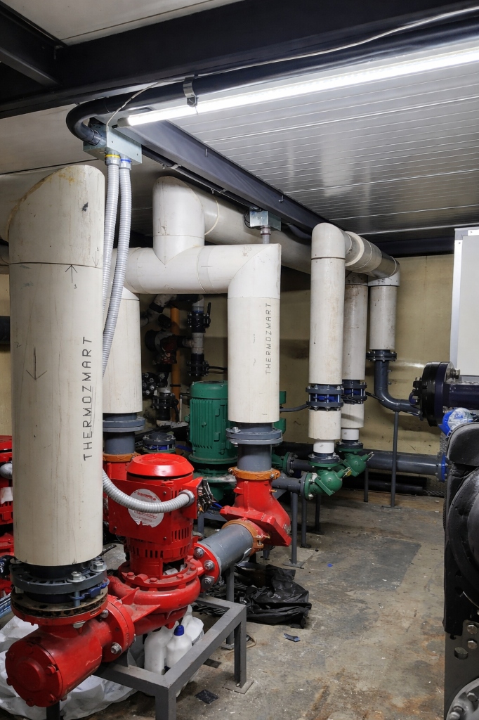 Tuberías de agua helada